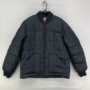Roper Range Gear Bomber Jacket Mens‎ Medium Black Quilted Insulated Puffer Work